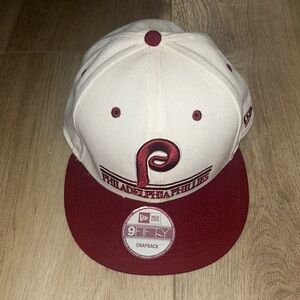 New Era 9Fifty Philadelphia Phillies Snap Back Hat Red and White